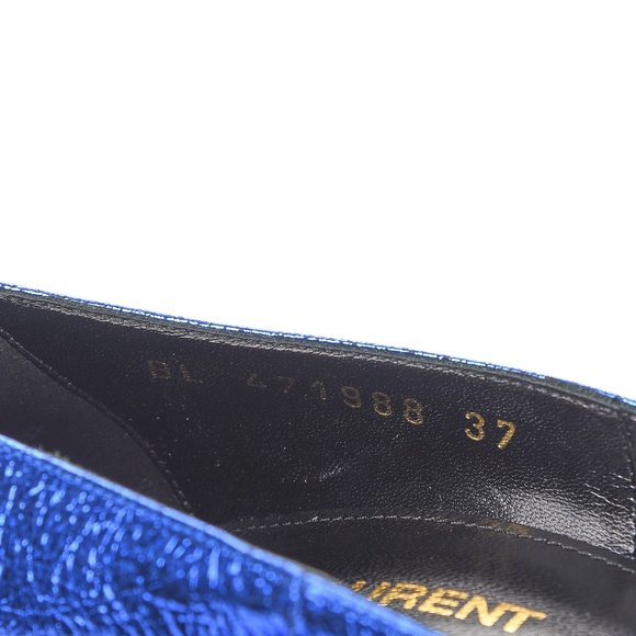 SAINT LAURENT METALLIC CRACKED GOATSKIN ANJA 105 PUMPS 37 (US 7) - Picture 7 of 9